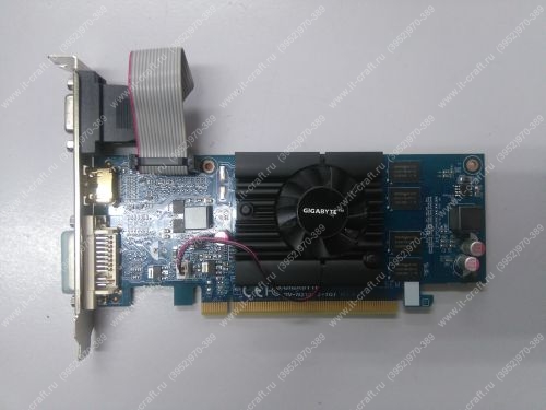 Видеоадаптер PCI-E GIGABYTE GeForce 210 1024Mb 64bit DVI HDMI 