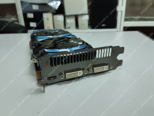 Видеоадаптер PCI-E GIGABYTE GeForce GTX 460 v2 788Mhz 1024Mb 192 bit 2xDVI Mini-HDMI (Артефакты)