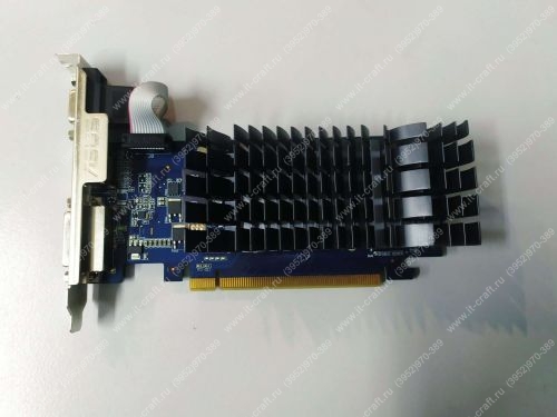 Видеоадаптер PCI-E ASUS GeForce 210 589MHz 1024Mb 1200MHz DDR3 64bit DVI HDMI Silent LP