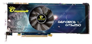 Видеоадаптер PCI-E Manli GeForce GTS 250 512Mb 256bit 2xDVI TV HDCP YPrPb