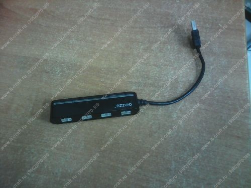 USB-разветвитель USB 2.0 HUB 4-ports Ginzzu GR-434UB (черный)