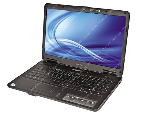 eMachines E725-423G25Mi (Pentium Dual-Core T4200 2000 Mhz/15.6"/1366x768/3072Mb/250.0Gb/DVD-RW/Wi-Fi/Win Vista HP) (разбит экран, без HDD, без ОЗУ)