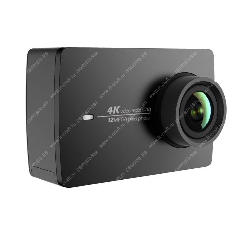 Экшн камера Xiaomi Yi 4K + (защитное стекло, силиконовый чехол, кронштейн)