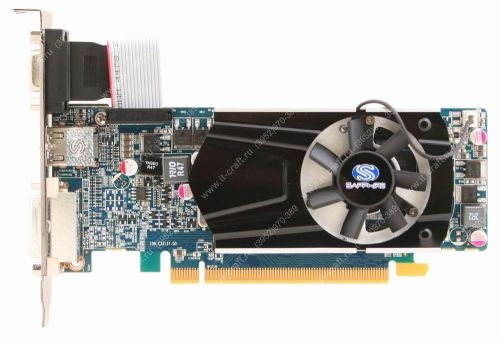 Видеоадаптер PCI-E Sapphire Radeon HD 6570 650Mhz PCI-E 2.1 1024Mb 1600Mhz 128bit DVI HDMI HDCP