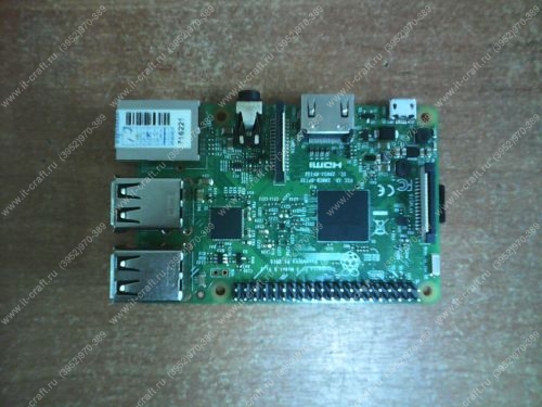 Микрокомпьютер Raspberry Pi 3 model B  (ARM-процессор 4 ядра/RAM 1Gb/HDMI/BT+WiFi+net 100Mbit/4*USB/40xGPIO) + MicroSD 8Gb