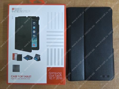 Чехол для планшета - Samsung Galaxy Tab A 10.1 (2016), interstep STEVE черный (новый)
