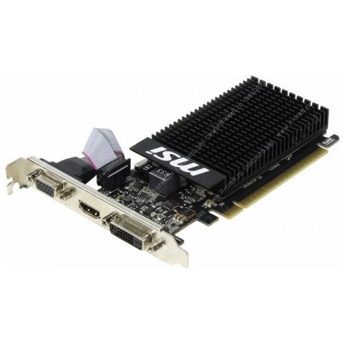 Видеоадаптер PCI-E MSI GeForce GT 710 954Mhz 1024Mb 1600Mhz 64 bit DVI HDMI HDCP Silent