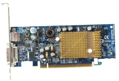 Видеоадаптер PCI-E GIGABYTE GeForce® 6200 64Mb (support 256Mb) 32bit DDR SDRAM (GV-NX62TC256DS)