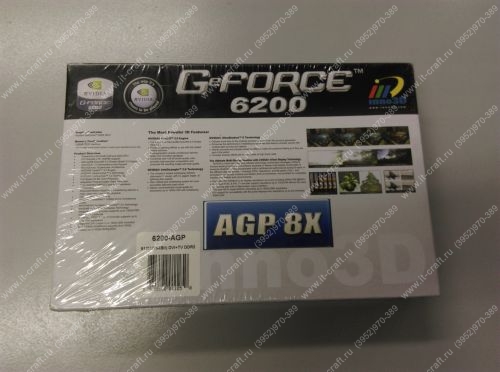 Видеоадаптер AGP Inno3D GeForce 6200 512MB 64bit DDR2  DVI DSub (НОВЫЙ)
