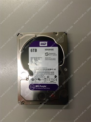 SATA 6Gb/s HDD 6Tb  Western Digital WD Purple WD60PURZ (НОВЫЙ)