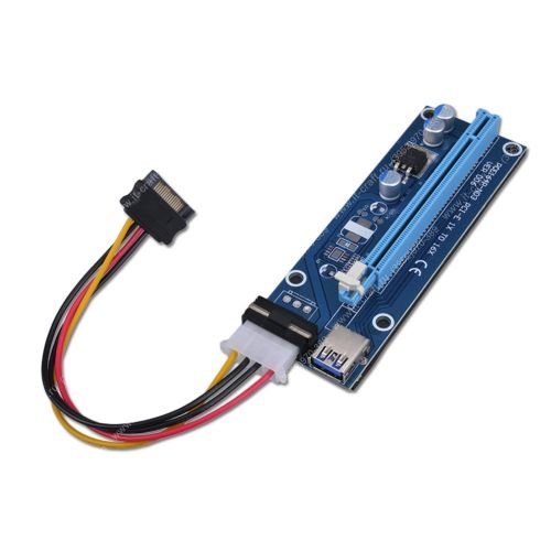 Райзер для майнинга версия 006, PCI-E 1х-16x, USB 3.0 (molex) - mSATA (НОВЫЙ)