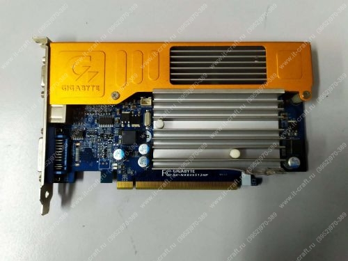 Видеоадаптер PCI-E GIGABYTE GeForce 8400 GS [GV-NX84S512HP] 650MHz 512Mb 800MHz 64bit VGA DVI TV