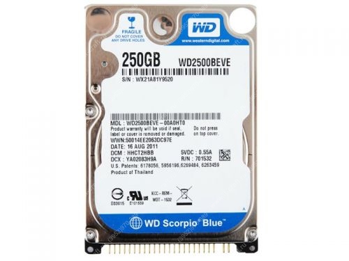HDD 2.5" IDE 250Gb Western Digital WD2500BEVE