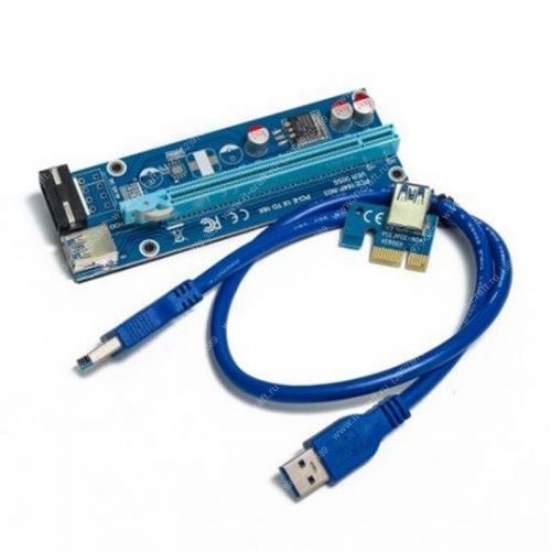 Райзер для майнинга версия 006, PCI-E 1х-16x, USB 3.0 (molex)