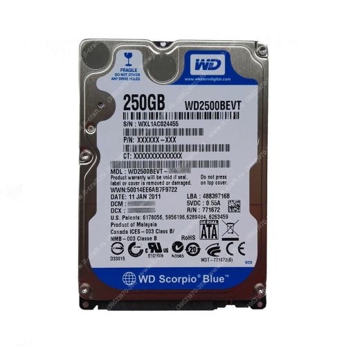 HDD 2.5" 250Gb  Western Digital WD Scorpio Blue (WD2500BEVT)