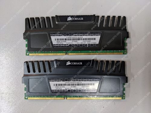 DDR3 Corsair Vengeance 8 ГБ (4 ГБ x 2) DDR3 1600 МГц DIMM CL9 CMZ8GX3M2A1600C9