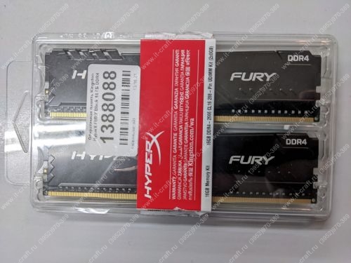 DDR4 Kingston HyperX FURY Black [HX426C16FB3K2/16]
