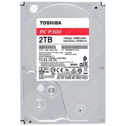SATA 6Gb/s HDD 2Tb Toshiba HDKPC09ZKA01
