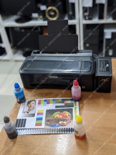 Струйный принтер Epson L132 цветной А4, СНПЧ (полные картриджи + чернила)