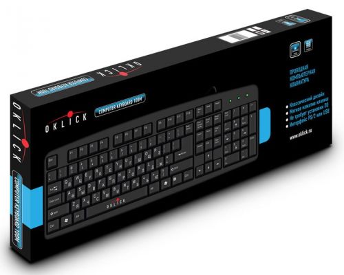 Клавиатура Oklick 100 M Standard Keyboard Black USB (НОВАЯ)