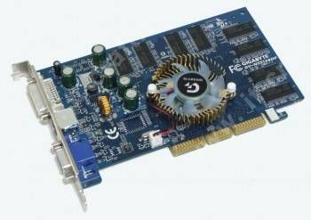 Видеоадаптер AGP Gigabyte GeForce FX 5500 128Mb 128bit DVI VGA TV
