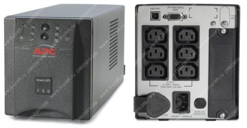 ИБП APC SUA750I Smart-UPS 750VA/500W USB & Serial 230V (новые батареи)
