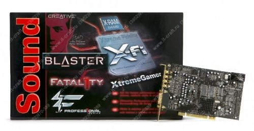 Звуковая плата PCI Creative X-Fi Xtreme Gamer Fatal1ty Professional Series (полный комплект)