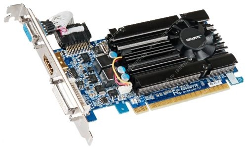 Видеоадаптер PCI-E GIGABYTE GeForce GT 610 1024Mb 64bit DVI HDMI HDCP