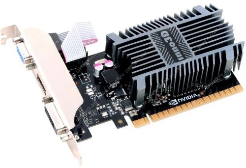 Видеоадаптер PCI-E INNO3D GeForce GT 710 Silent LP 954MHz 1024MB DDR3 1600MHz 64bit DVI HDMI VGA 