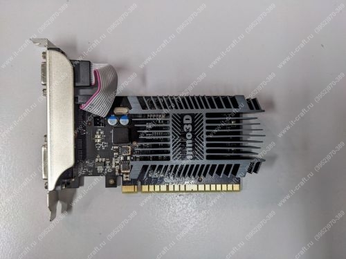 Видеоадаптер PCI-E INNO3D GeForce GT 710 Silent LP 954MHz 1024MB DDR3 1600MHz 64bit DVI HDMI VGA 