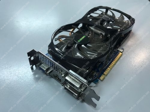 Видеоадаптер PCI-E  GIGABYTE GeForce GTX 650 Ti 1032MHz 2048MB 5400MHz 128 bit 2xDVI HDMI HDCP