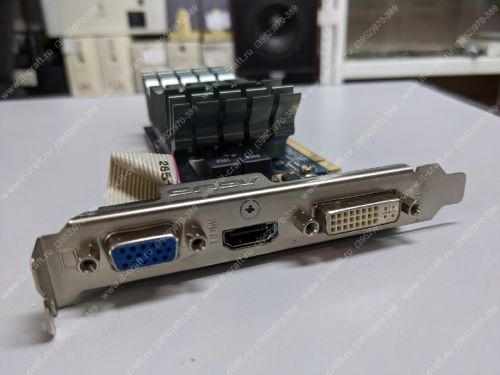Видеоадаптер PCI-E ASUS GeForce GT 210 [210-1GD3-L] 589MHz 1024MB 1200MHz 64bit DVI HDMI VGA
