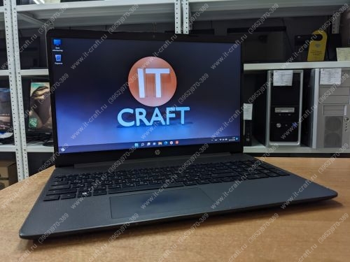 HP Laptop 15s fq0055ur 15.6" Intel Celeron N4020 1.1Ghz (X2)/DDR4 4Gb/SSD128Gb/Intel UHD Graphics/Cam/WiFi/BT/серый