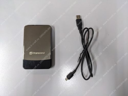 Внешний HDD 2.5" USB 500Gb Transcend StoreJet 25C серебристый