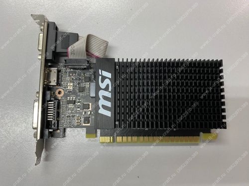 Видеоадаптер MSI GeForce GT 710 Silent LP 2Gb [GT 710 2GD3H LP]