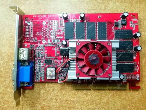 Видеокарта AGP nVidia GeForce 4 MX-440SE 64Mb DDR1 128bit