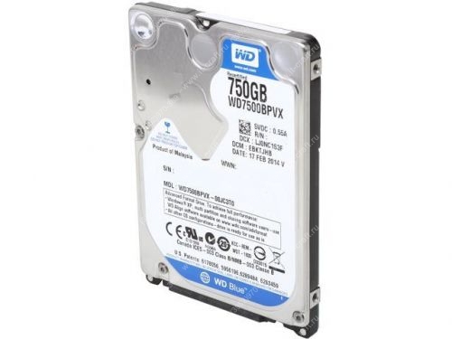 HDD 2.5" SATA 750Gb WD Blue WD7500BPVX