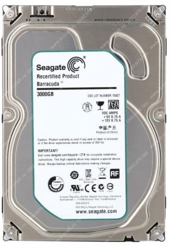 SATA 6Gb/s HDD 3Tb Seagate ST3000DM001 (Есть переназначенные сектора)