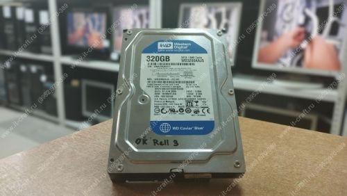 SATA 3Gb/s HDD 320GB Western Digital WD3200AAJS (ЕСТЬ ПЕРЕНАЗНАЧЕННЫЕ СЕКТОРА)