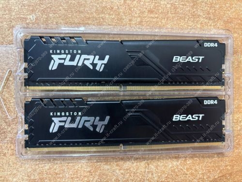 DDR4 3200Mhz 32GB Kingston FURY Beast Black [KF432C16BBK2/32]