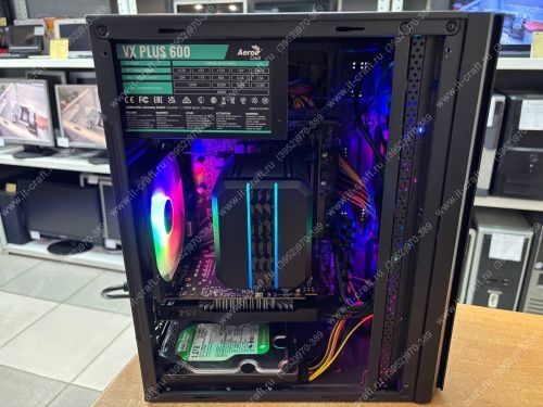 ITC-1231 (i5-11400F 2.6Ghz (x12)/Gigabyte H510M H/MSI Radeon RX 6400 Aero ITX 4G/DDR4 16GB 3200MHz/SSD M.2 256GB + HDD WD Green 1TB/AeroCool VX PLUS 600W/Win 11)