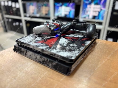 Sony PlayStation 4 Slim 1Tb (2 геймпада + Far Cry 6/Mortal Kombat 11/GTA V/NFS HEAT)