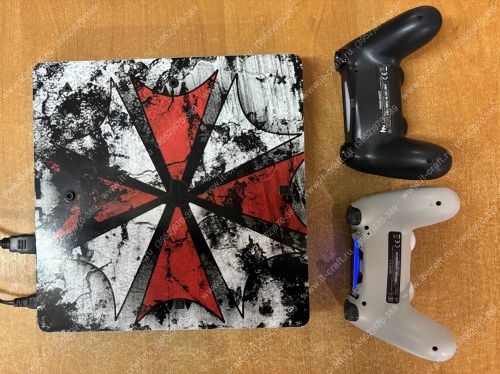 Sony PlayStation 4 Slim 1Tb (2 геймпада + Far Cry 6/Mortal Kombat 11/GTA V/NFS HEAT)