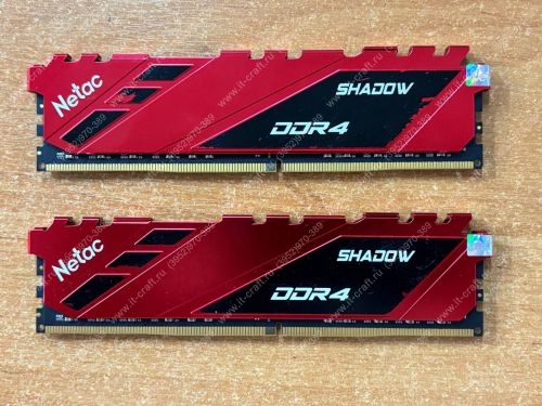 DDR4 Netac Shadow 32(16x2)GB 3200MHz [NTSDD4P32SP-16R]