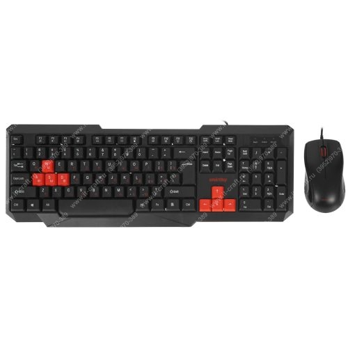 Комплект клавиатура+мышь проводная Smartbuy ONE [SBC-230346-KR] (НОВЫЙ)