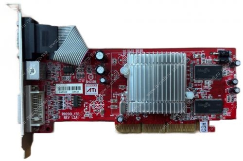 Видеоадаптер AGP ATI GeCube Radeon 9200 SE 128MB [GC-R9200L(SE)-C3H]