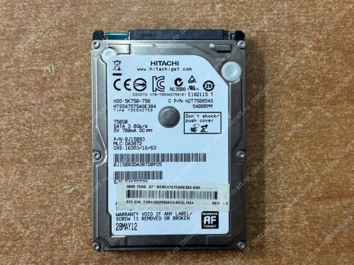 HDD 2.5" 750GB Hitachi Travelstar 5K750-750 [HTS547575A9E384]