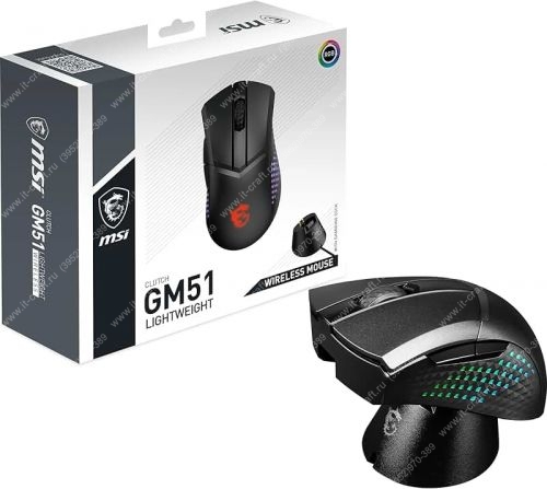 Мышь беспроводная/проводная MSI Clutch GM51 Lightweight