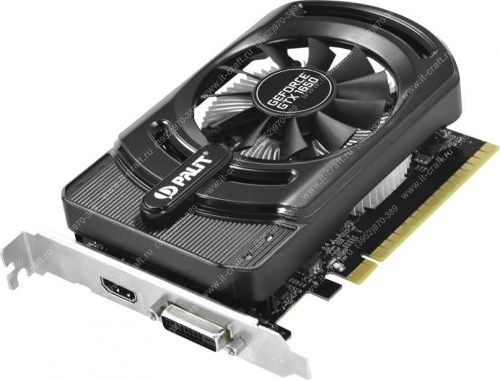 Видеоадаптер PCI-E Palit GeForce GTX 1650 StormX 4Gb