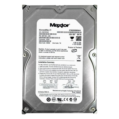 Sata 3Gb/s HDD 320Gb MAXTOR STM3320820AS